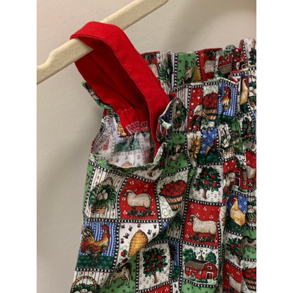 Handmade dress chickens bees farm Sz 4 M - Picture 4 of 10